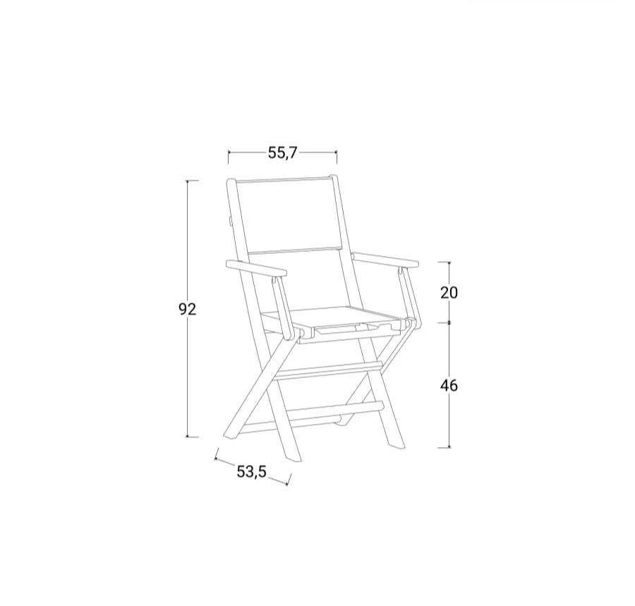 Set pranzo tavolo 125x80 cm e quattro poltrone pieghevoli in textilene bianco e legno di acacia