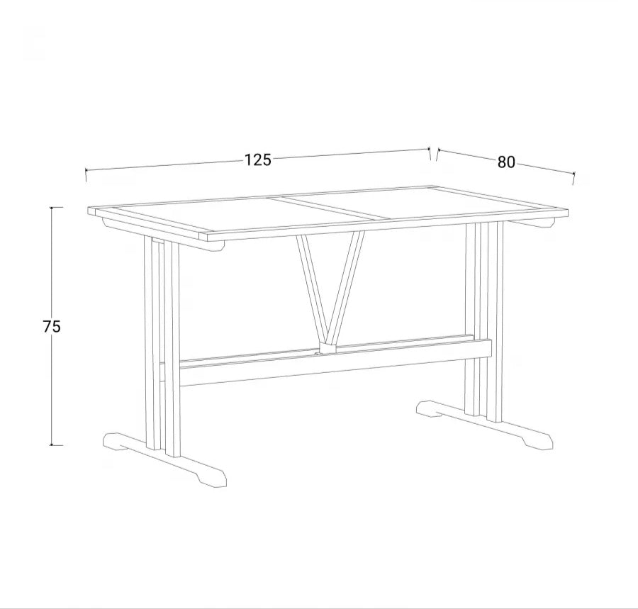 Set pranzo tavolo 125x80 cm e quattro poltrone pieghevoli in textilene bianco e legno di acacia