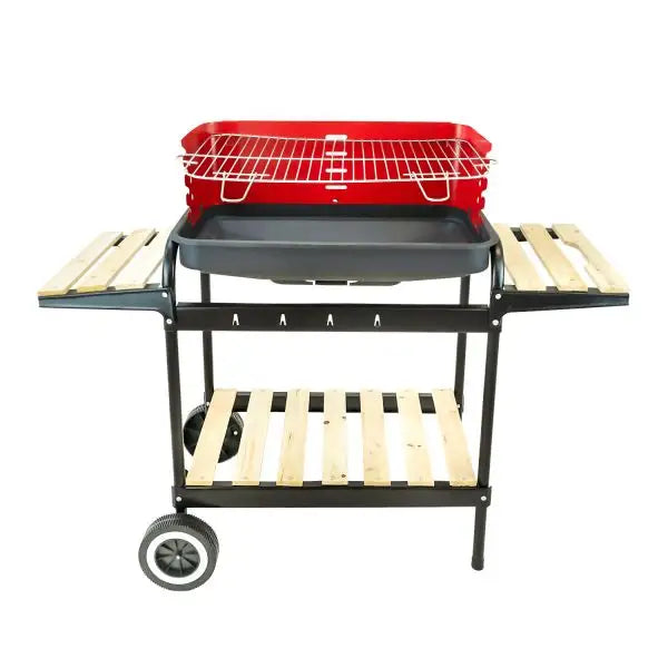 BARBECUE CON RIPIANI IN LEGNO 105X45X85