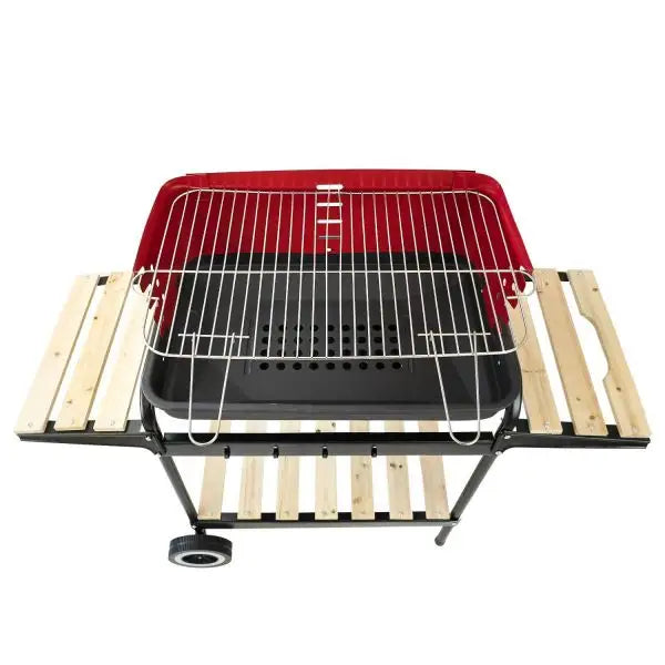 BARBECUE CON RIPIANI IN LEGNO 105X45X85