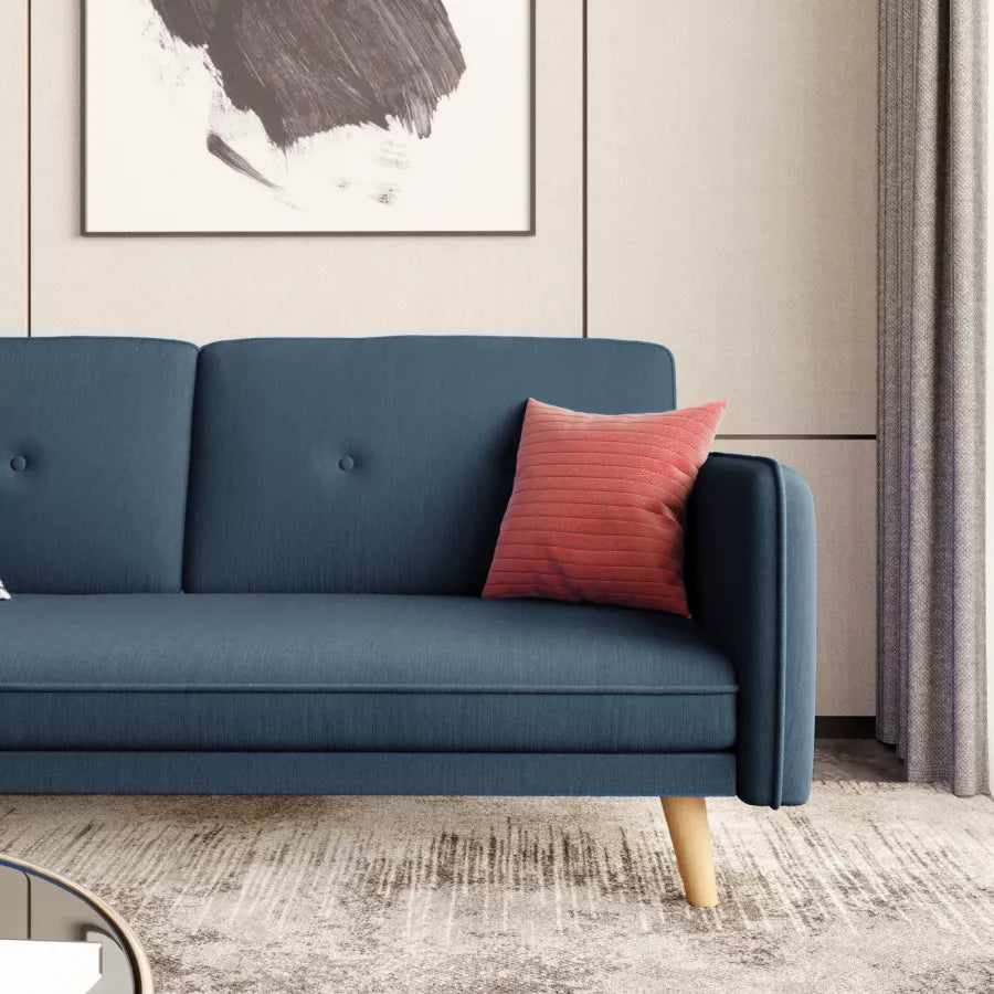 Divano letto 3 posti in tessuto disponibile in 8 colori