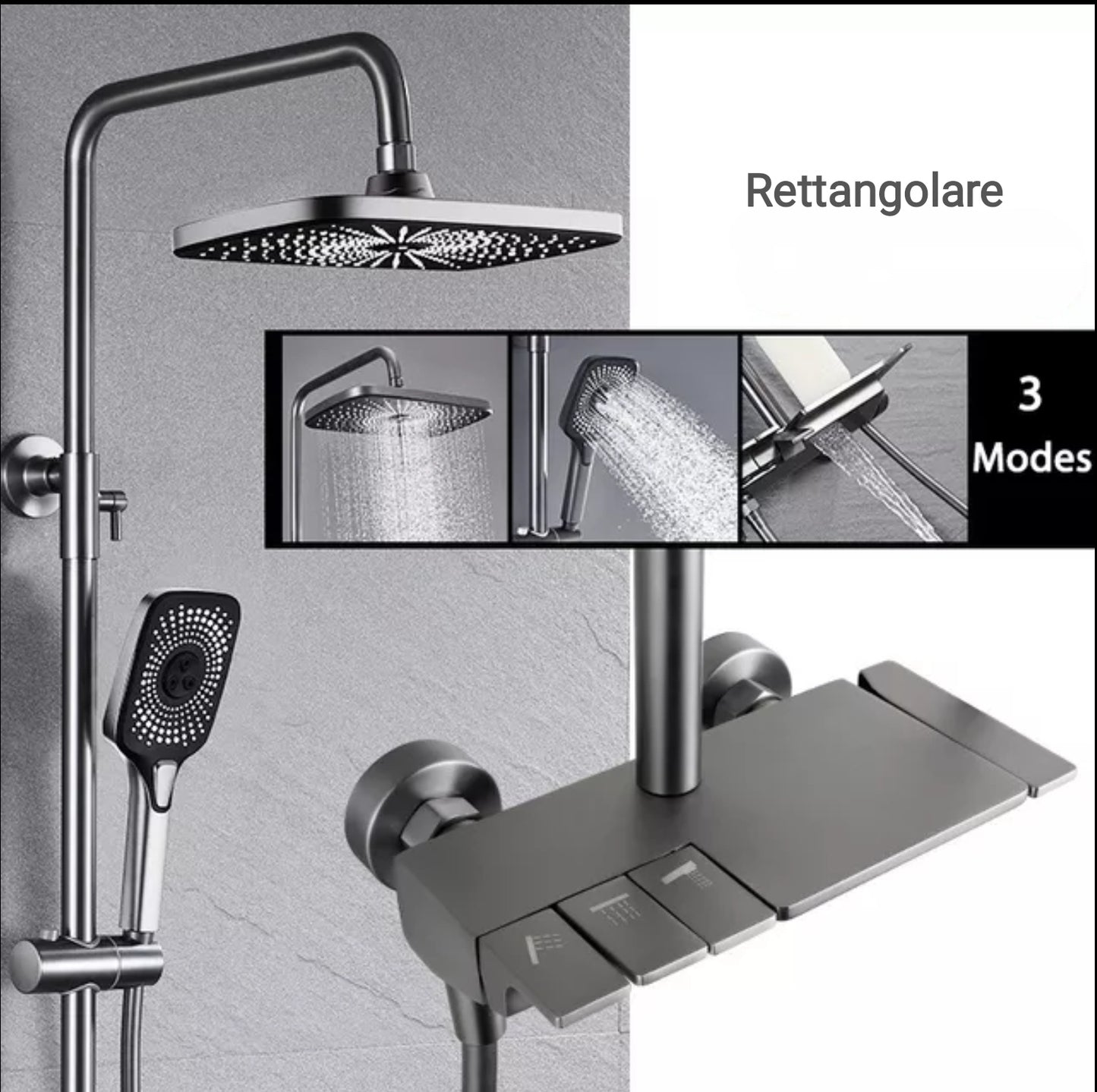 Set doccia digitale Set di accessori per il bagno pianoforte bianco rubinetto per bagno in ottone intelligente sistema di docce a cascata calda e fredda