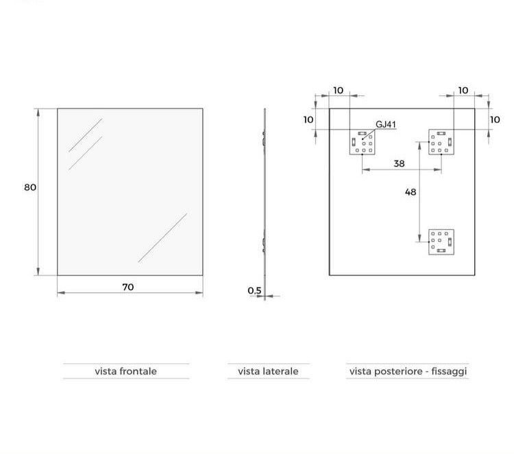 Mobile bagno sospeso 80 cm rovere grigio 1 cassettone