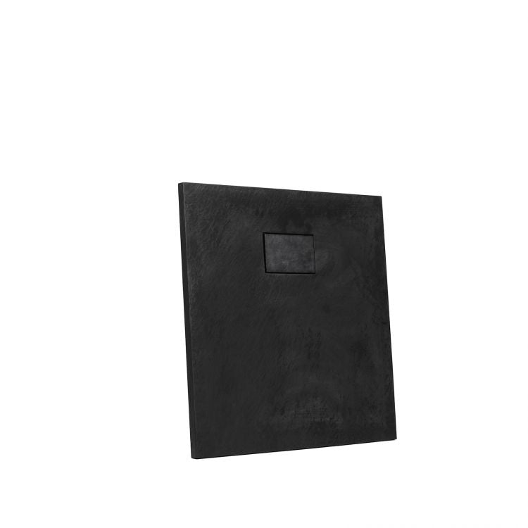 Piatto doccia 90x90 nero ultraslim effetto pietra riducibile su misura