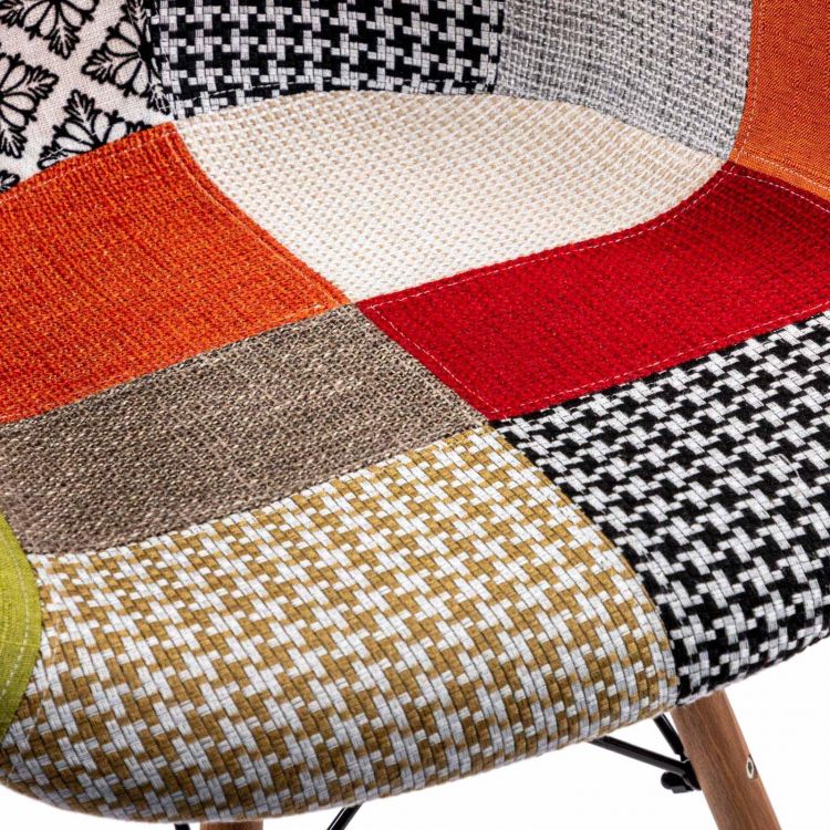 Set 4 poltroncine patchwork toni caldi